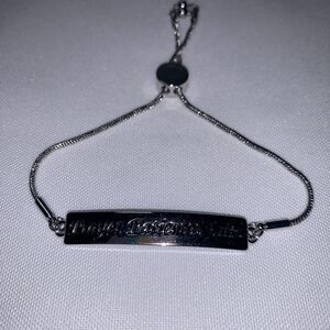 Zoe’s Loft Engraved Bracelet Prayer Patience Faith Color Silver